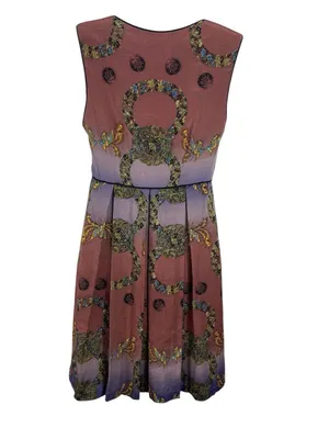 Vintage Y2K Asian Inspired Nicole Miller 2 Empire Waist Sleeveless Mini Dress thumbnail 4