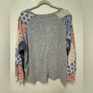 FREEBIRD Heather Gray Knit Top Size XL thumbnail 4
