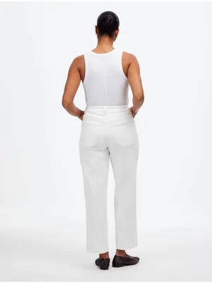 NWT Madewell The Curvy Perfect Vintage Wide-Leg Crop Jean in White - Size: 29 thumbnail 10