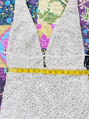 Lulu’s Wish Granted Beige Sequin Maxi Dress • Large • NWT thumbnail 10