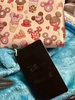 Disney Loungefly Mickey Mouse Snacks All-Over Print Zip Around Wallet thumbnail 2