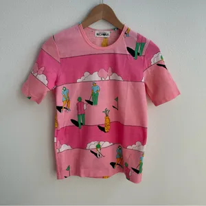 Vintage Pink Retro Golfing Tee Size XS thumbnail 1
