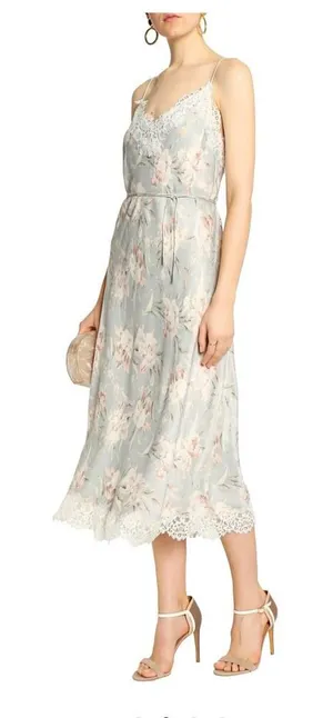 Zimmermann‎ Lace-Trimmed Midi Floral Dress Size: XS/S thumbnail 1