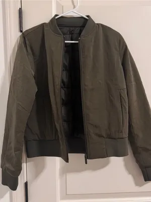 lululemon athletica Dark Olive Bomber Jacket thumbnail 4