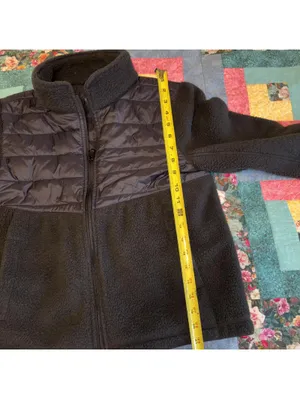 Zyia Active Woman’s Medium Black Fleece and Quilted Jacket with Full Zip Workout thumbnail 8