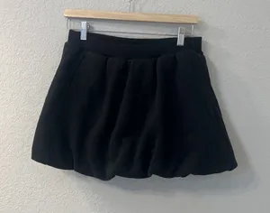 OFFLINE by Aerie Women Black Bubble Fleece Mini Skirt Shorts Small thumbnail 1