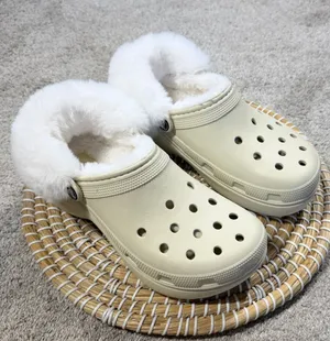 Crocs Women’s Classic Platform Fleece Lined Clogs in Bone Neutral 8 thumbnail 1
