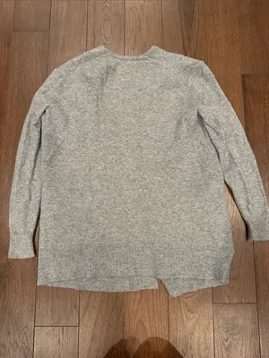 Madewell Light Gray Open-Front Knit Cardigan Size Small - C1-603 thumbnail 6