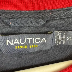 Nautica Red Crewneck Sweatshirt Womens XL Logo Pullover Preppy Classic thumbnail 4