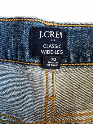 J.Crew Classic Wide-Leg Jeans Size 30 Light Wash High Rise Stretch Denim thumbnail 3