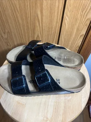 Birkenstock Arizona Two-Strap Sandal - Black Glitter thumbnail 2