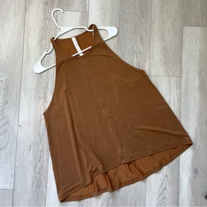 Lululemon Racerback Tank Top high neck womens Brown (size 10) thumbnail 5