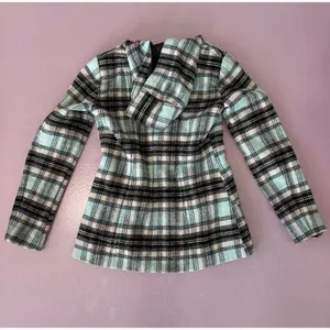 New York & Company Women's Wool Plaid Toggle‎ Coat XS Multicolor Casual thumbnail 2