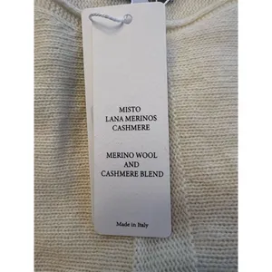 NWT Bianco & Blu Italy Merino Wool & Cashmere Blend Sweater Size L thumbnail 5