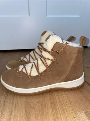 UGG Lakesider Heritage Chestnut Suede Shearling Lace-Up Ankle Boot Size 10 NWOB thumbnail 6