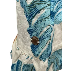 Roxy Halter Sleeveless Tropical Beach Palm Leaf Floral Mini Dress XS NWT thumbnail 6