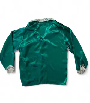 Victoria's Secret Gold Label Vintage Green Pajama Top thumbnail 4