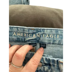 American‎ Eagle Curvy Super High Rise Baggy Straight Jeans Sz 8 thumbnail 8