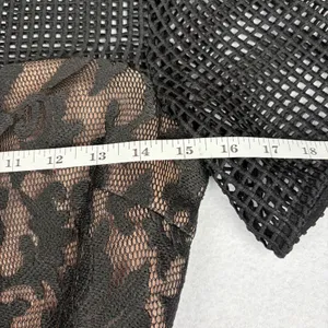 ELLIATT Velosity Midi Cocktail Dress Women's XS Black Neutral Lace Mesh Evening thumbnail 7