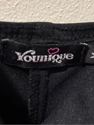 Younique Black High-Low Ruffle Slip Dress- Medium thumbnail 7