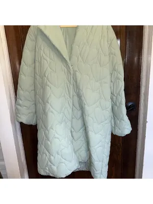 For love & lemons long heart puffer coat thumbnail 2