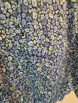 NEW Tommy Hilfiger Blue Floral Cotton Hoodie Pullover Jacket Medium thumbnail 10