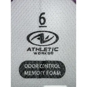 NWT Athletic Works Bungee Lace Jogger Sneakers Grey Purple Size 6 thumbnail 4