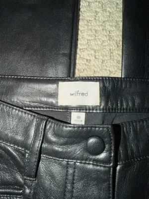 Aritzia Wilfred Leather Melina flare Pants thumbnail 2