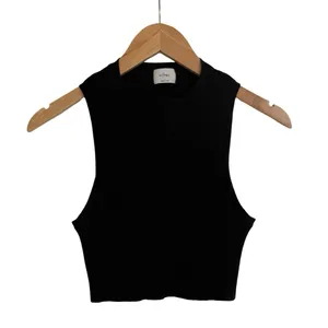 Wilfred Aritzia Black Ribbed Tank Top Size Large L‎ thumbnail 4
