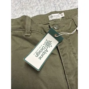 Alpine Design Womens Barrel Pant Vintage Olive High Rise 10 Relaxed Cropped NWT. thumbnail 3