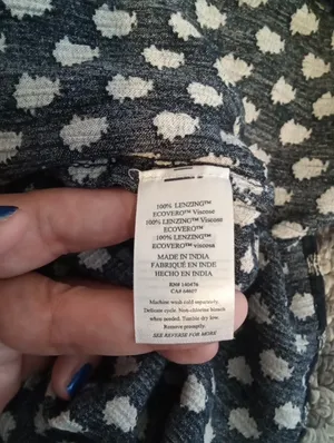 Faherty Emery Peasant Blouse Womens L gauze Boho Cottage Viscose Womens thumbnail 8