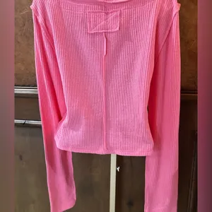 Free People NWOT We The Free Pink Crop Top with Long Sleeves, XL thumbnail 5