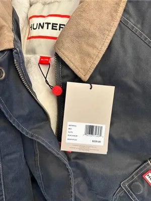 Hunter Bex Washed Wax Hunting Jacket Black NWT thumbnail 9