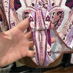Free People Pick a Place Bodysuit – Size XS – NWT – Paisley Lace-Up Statement thumbnail 5