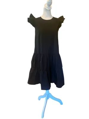 Pomander Place by Tuckernuck Black Corrine Flutter Sleeve Mini Dress Women Small thumbnail 2