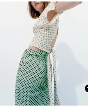 ZARA Green backless crop top thumbnail 3