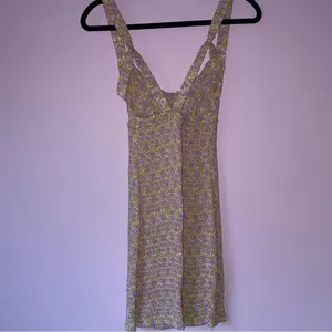 Free People XS Juniper Smocked Bodycon Slip Ditsy Floral Boho Swiftie thumbnail 7