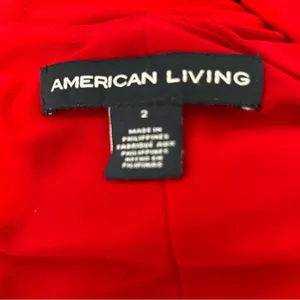 American Living Red 3/4 Sleeve‎ Ruched Sheath Dress Career Cocktail Party thumbnail 7