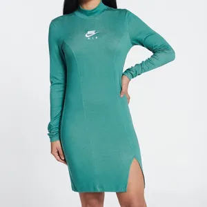 Nike Air vintage green mock turtleneck long sleeve dress thumbnail 2