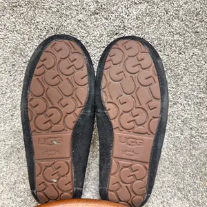 UGG Black Suede Moccasins with Plush Lining thumbnail 5