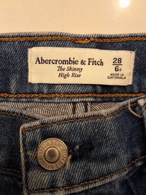 Abercrombie & Fitch The Skinny High Rise Size 28/6 Ripped Womens Jeans thumbnail 2