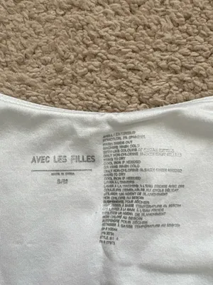 Avec Les Filles White Scoop Tank Top thumbnail 4