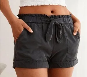 Aerie Charcoal High Waist Shorts thumbnail 1