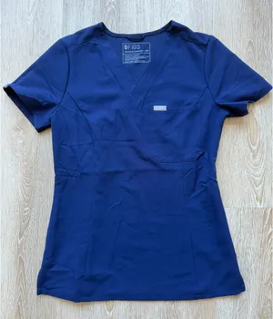 FIGS Catarina Scrub Top Slim One-Pocket Navy Blue thumbnail 1