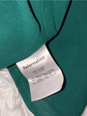 NEW Reformation Juliette emerald green midi Dress sz 10 thumbnail 14