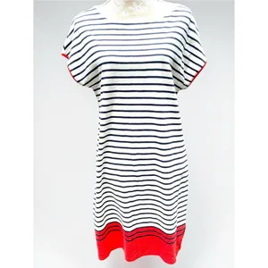 Boden Paulina Jersey Midi Dress US 8R Striped Cotton Coastal Preppy Breton thumbnail 3