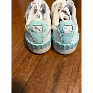 Puma Carina Street Platform Sneaker Pastel White Mint‎ Blue 384371-01 Size 8.5 thumbnail 8