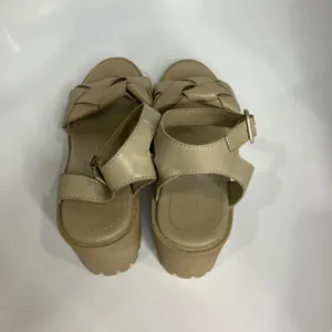 Madden girl lug sole Woven Leather sandals tan women's size 9 punk trendy‎ thumbnail 5
