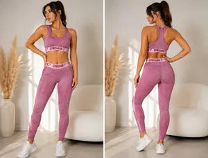 gymshark flex set in heathered maroon 🎀 size small thumbnail 2