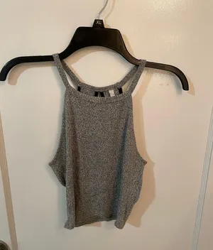 Mystique Boutique Gray Tank Top Crop Top thumbnail 1